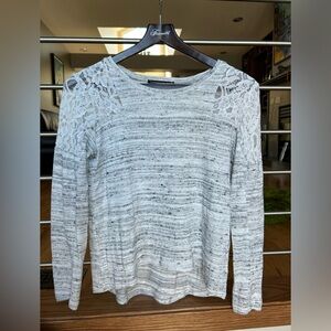 Light sweater with peek a boo lace